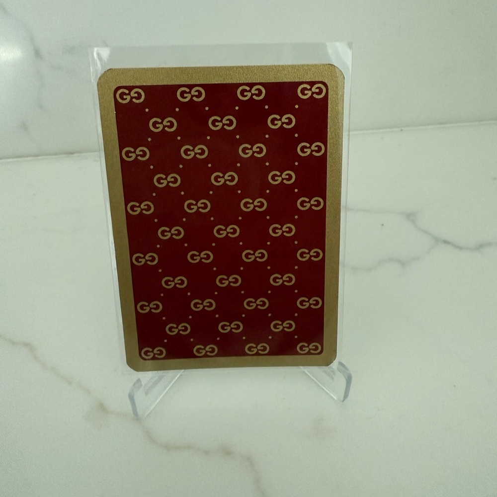 Luxury Gucci Gold and Red 2 Of Spades
